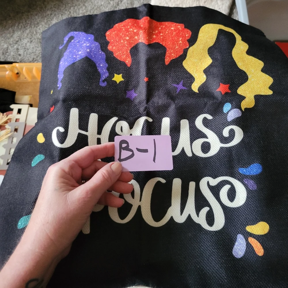 Hocus Pocus canvas pillow cover 17.5 square
